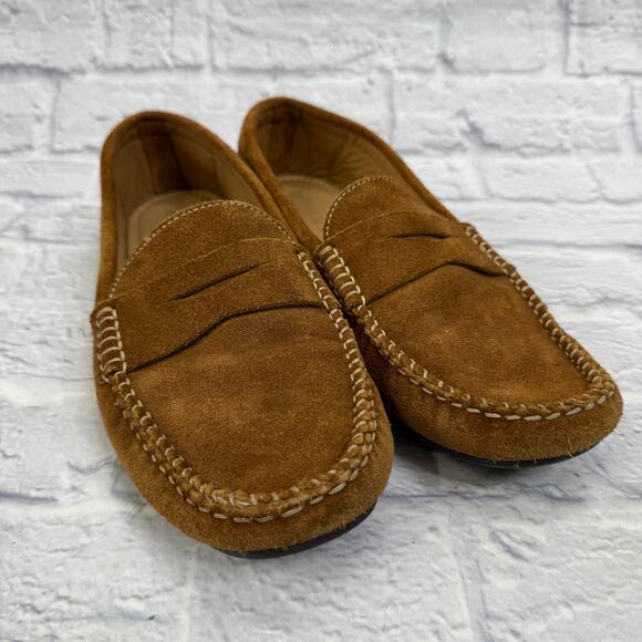 Kevin's Mens Slip On Loafers Driving Shoes Size 12 Suede Leather Dog Embroidered - Picture 3 of 8